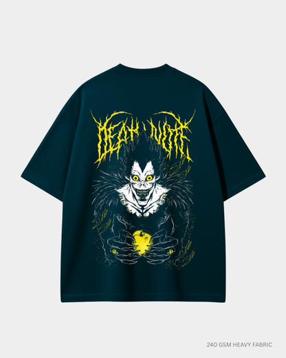 Ryuk Death Note Unisex Oversized T-Shirt | Antherr Core Petrol Blue Cotton 240 GSM