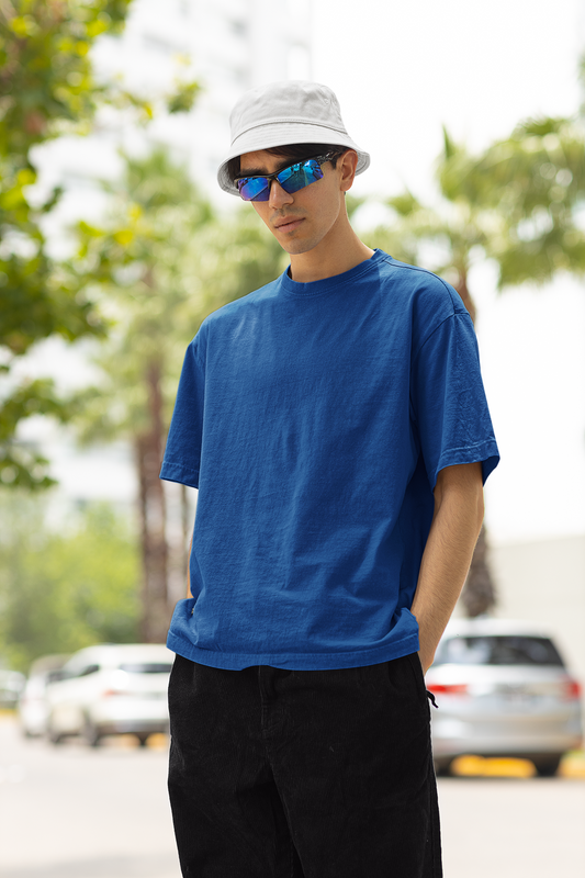 Basic Oversized T-shirt for Men: Royal Blue ROYAL BLUE