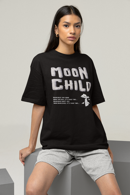 Moon Child: BTS - Oversized T-Shirts BLACK