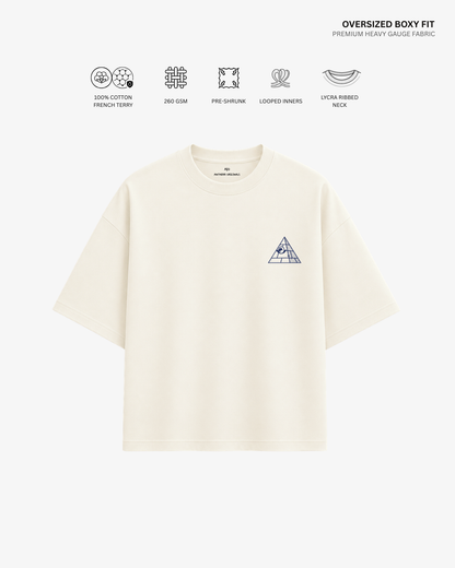 Illuminati Eye Unisex French Terry Oversized T-Shirt | Antherr Originals