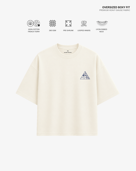 Illuminati Eye Unisex French Terry Oversized T-Shirt | Antherr Originals