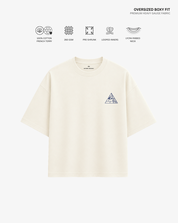 Illuminati Eye Unisex French Terry Oversized T-Shirt | Antherr Originals
