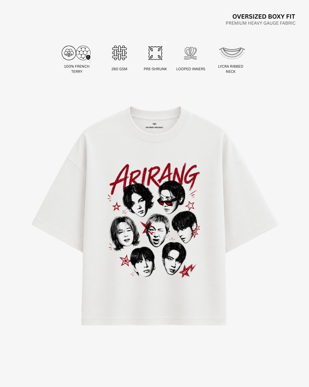 Arirang Squad Unisex Oversized T-Shirt | Antherr Core