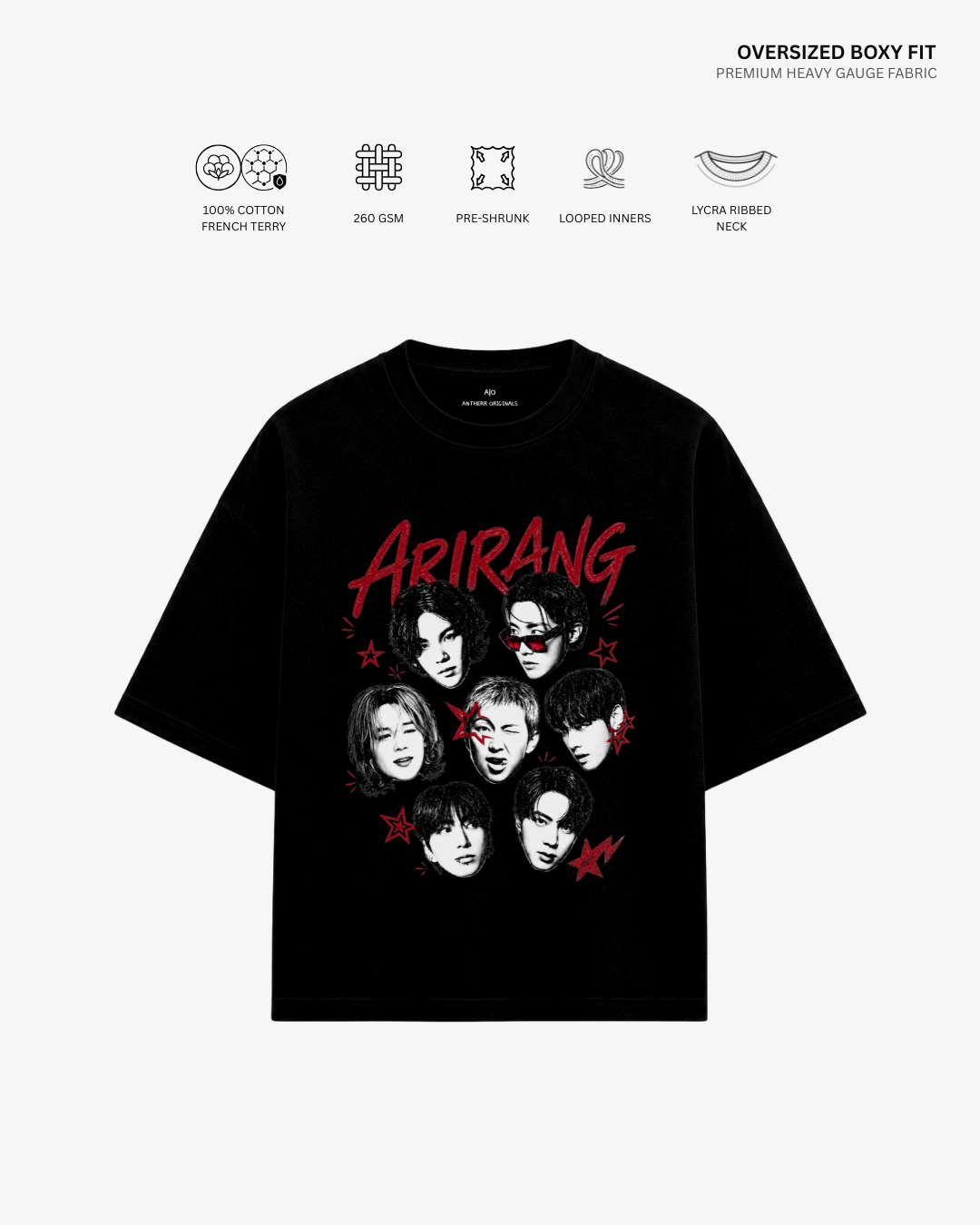 Arirang Squad Unisex Oversized T-Shirt | Antherr Core