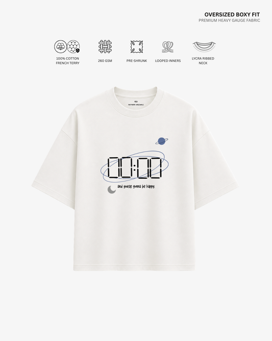 Zero O' Clock French Terry Oversized T-Shirt | Antherr Core