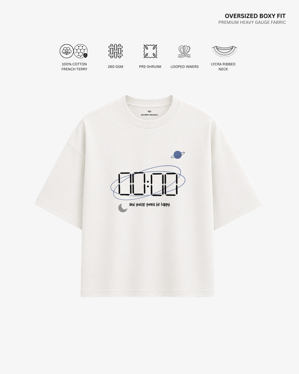 Zero O' Clock French Terry Oversized T-Shirt | Antherr Core