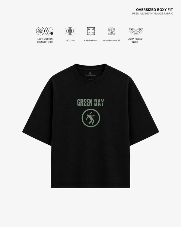 Green Day French Terry Oversized T-Shirt | Antherr Core