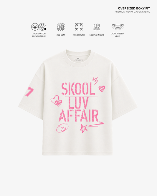Skool Luv Affair Album French Terry Oversized T-Shirt | Antherr Core