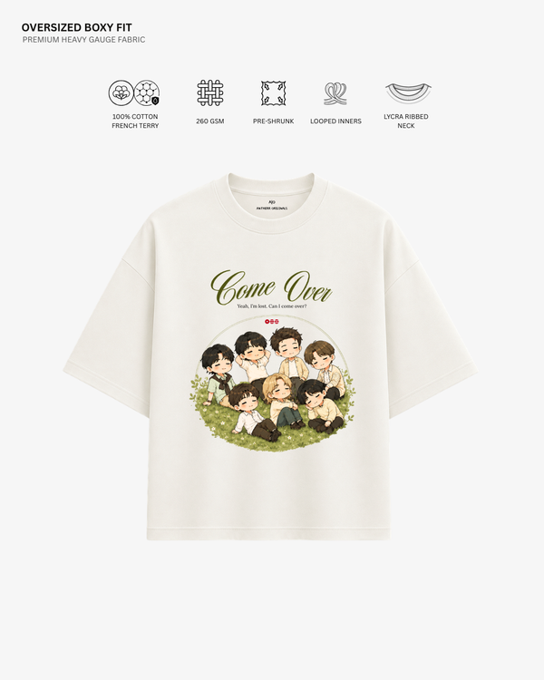 Come Over Arirang French Terry Oversized T-Shirt | Antherr Core