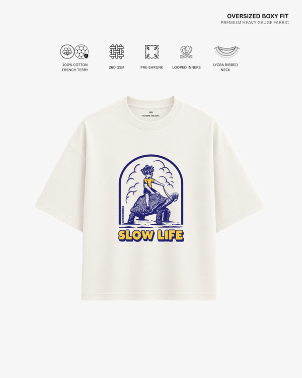 Slow Life French Terry Oversized T-Shirt | Antherr Originals