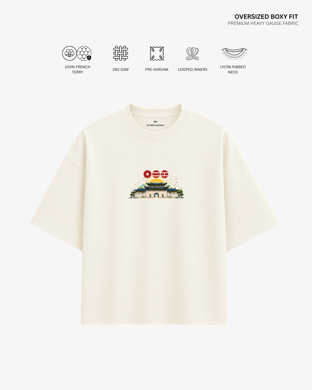 Into The Sun Arirang Unisex Oversized T-Shirt