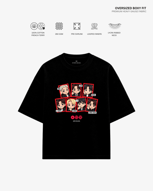 Chibi Arirang BTS Member Unisex Oversized T-Shirt | Antherr Core