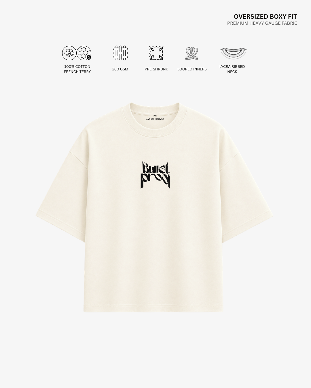 Bulletproof Unisex Oversized T-Shirt | Antherr Core