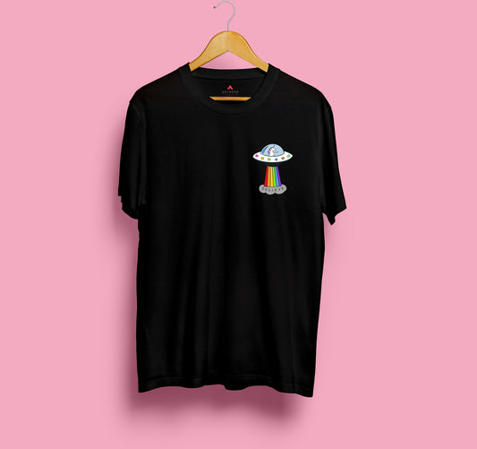 BELIEVE : Pocket Design Half-Sleeve T-Shirts BLACK