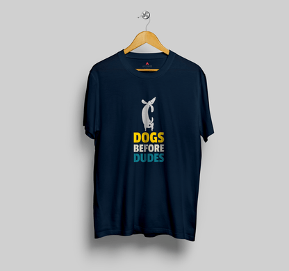 " DOGS BEFORE DUDES " - UNISEX HALF-SLEEVE T-SHIRTS