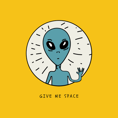 " GIVE ME SPACE " - HALF-SLEEVE CROP TOPS