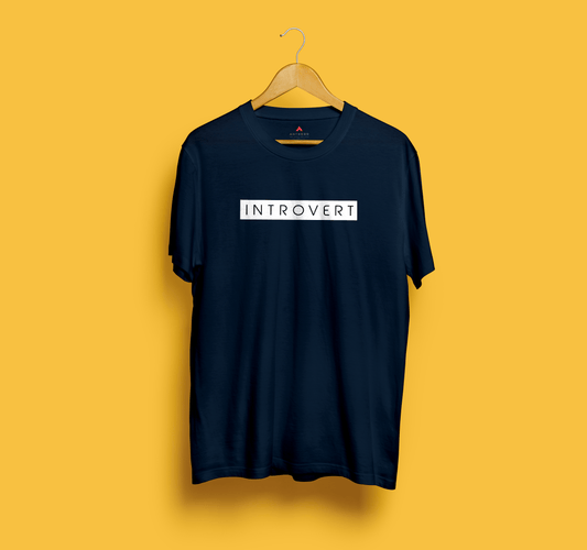 Introvert : Unisex Half-Sleeve T-Shirt.