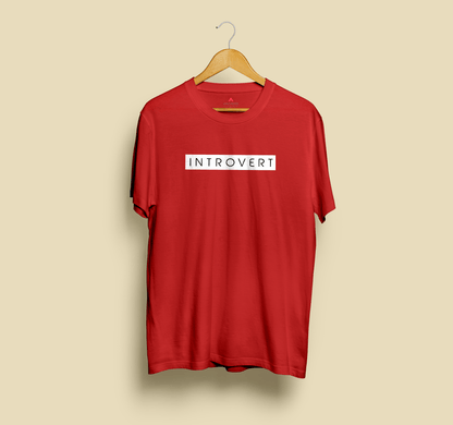 Introvert : Unisex Half-Sleeve T-Shirt.