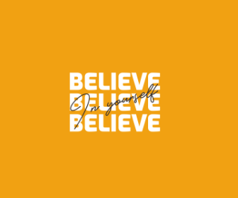 BELIEVE IN YOURSELF : 3/4TH SLEEVE T-SHIRT DRESSES