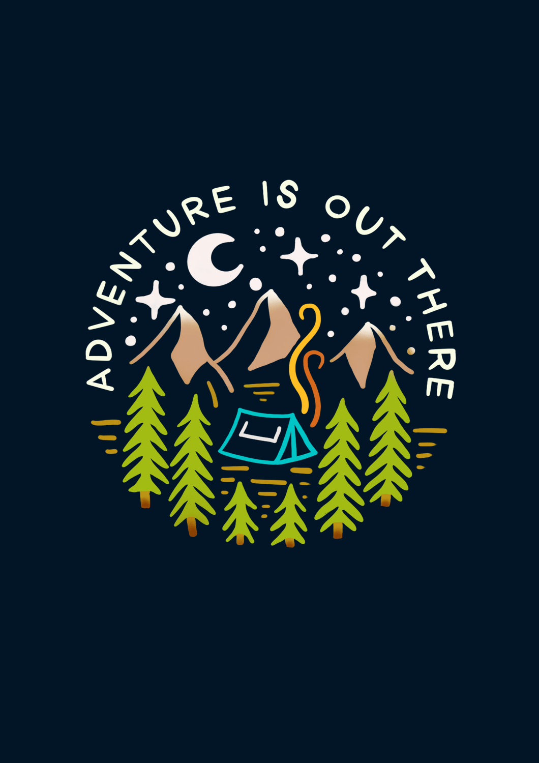 "ADVENTURE IS OUT THERE " HALF-SLEEVE T-SHIRT'S