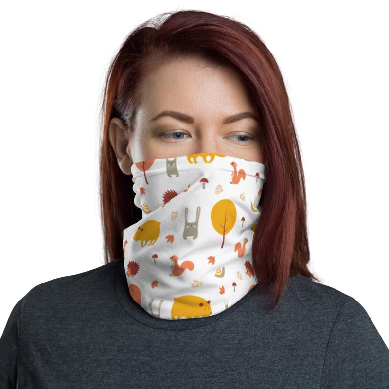 Cute Animal Doodle Face Unisex Bandana