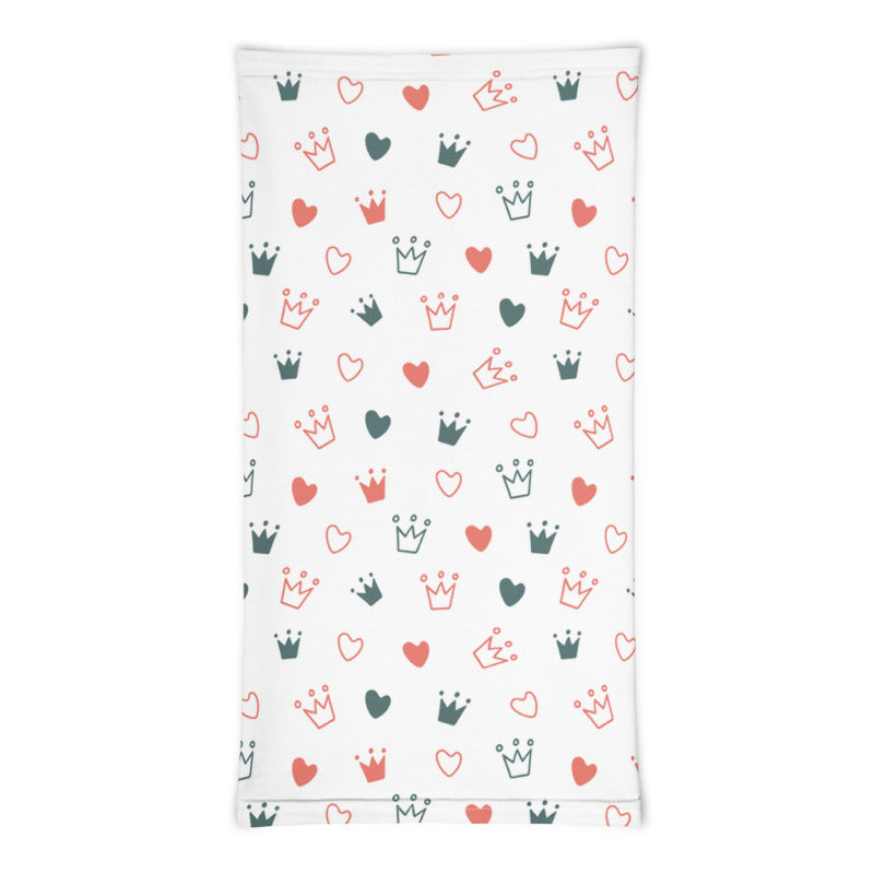 Crown and Love Doodle Unisex Face Bandana