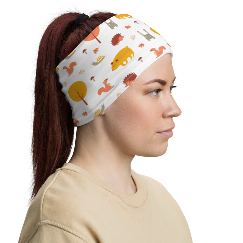 Cute Animal Doodle Face Unisex Bandana