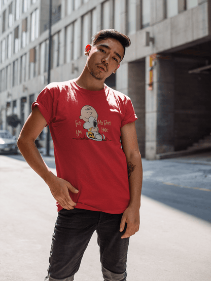 Snoopy - My Best Hugs: Regular Fit T-Shirts RED