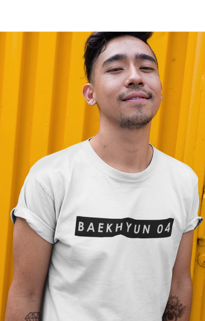 BAEKHYUN: EXO - HALF-SLEEVE T-SHIRTS WHITE