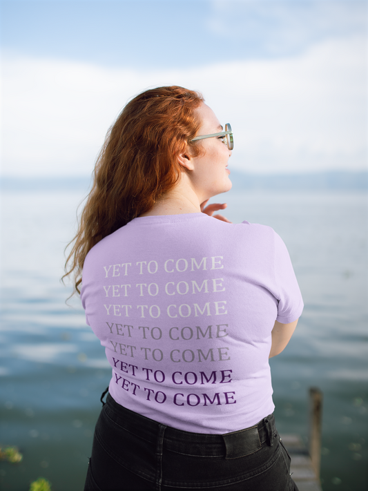 Yet To Come (Double Sided Print): BTS - Half Sleeve T-Shirts: Lavender Lavender