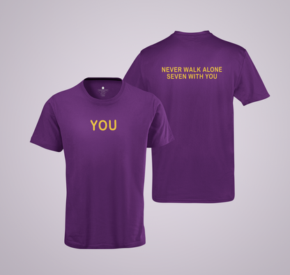 Jimin With You (Double Sided Print): BTS - Half Sleeve T-Shirts PURPLE