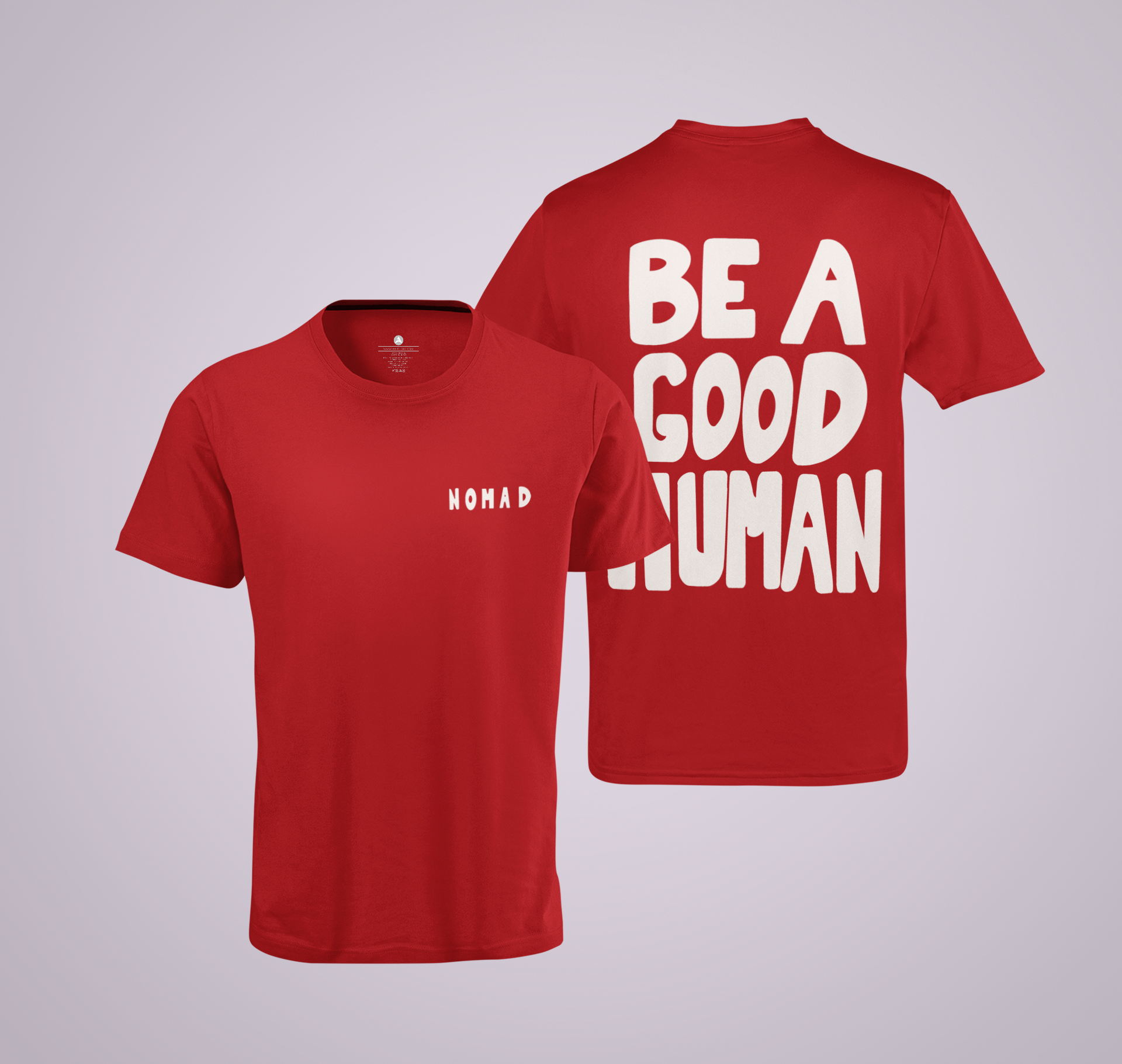 Be a good human- Nomad- Jimin (Double Sided Print): BTS Half Sleeve T-Shirts S RED