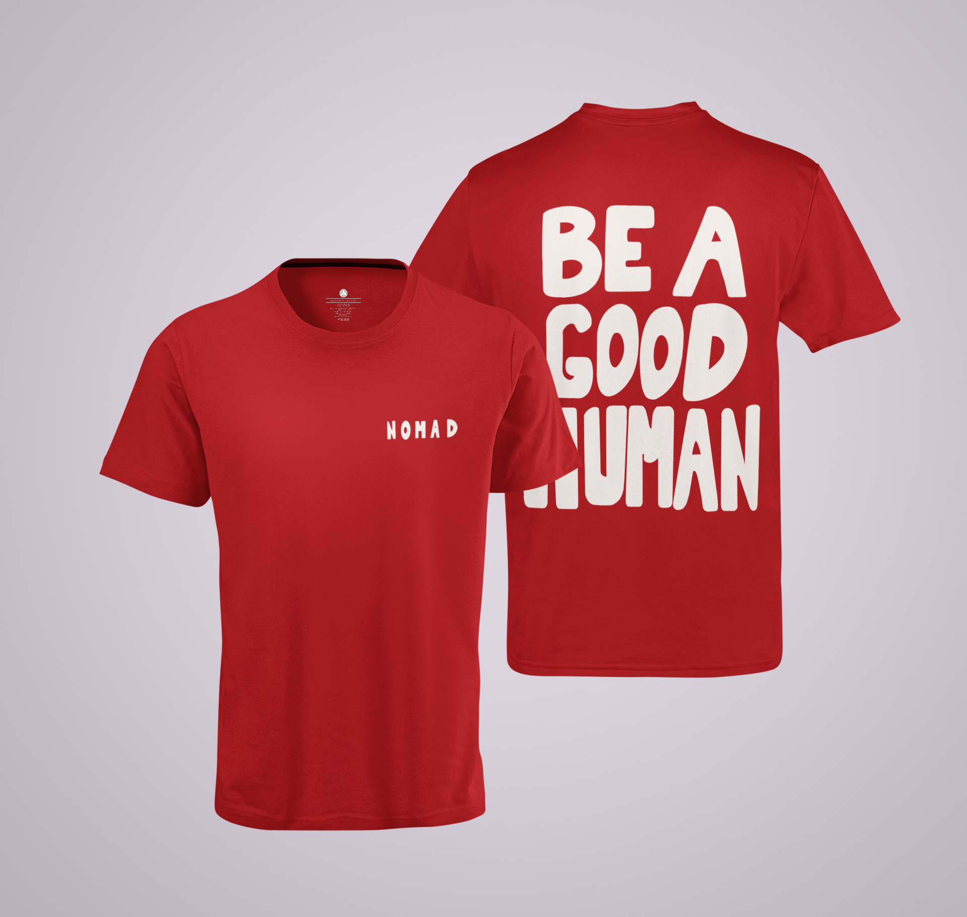 Be a good human- Nomad- Jimin (Double Sided Print): BTS - Half Sleeve T-Shirts RED
