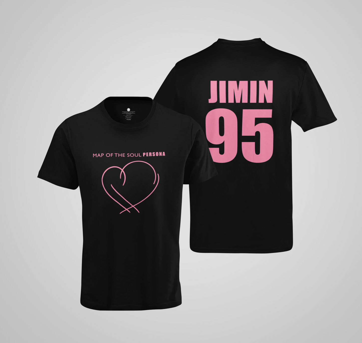 Map Of The Soul Persona - Jimin 95- Boy with luv (Double Sided Print) : BTS - HALF-SLEEVE T-SHIRTS