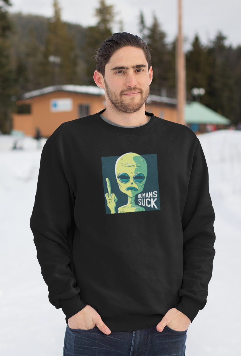 Human Sucks : ALIEN AND SPACE- Winter Sweatshirts