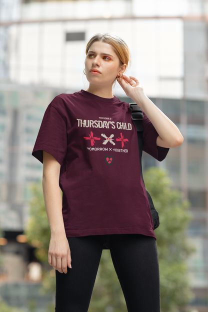 Minisode 2 - Thursday's Child: TXT- Tomorrow X Together- Regular fit Unisex T-Shirts MAROON