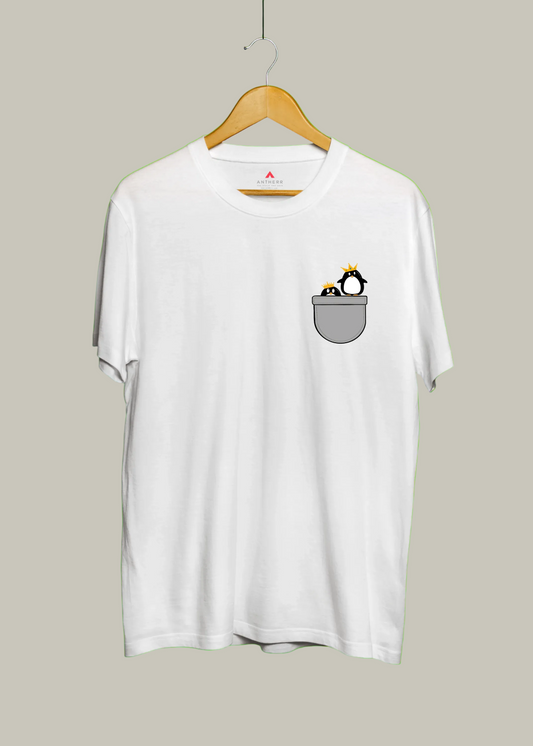 Cute Pingu Regular Fit T-Shirts WHITE