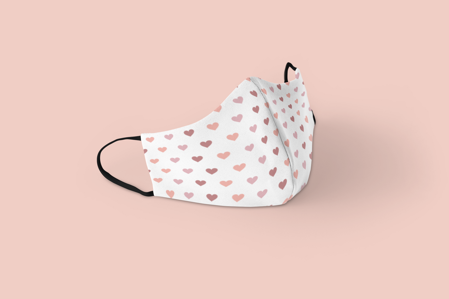 Pink Heart Pattern : Printed Tetra Shield Protection Mask (PACK OF 3)