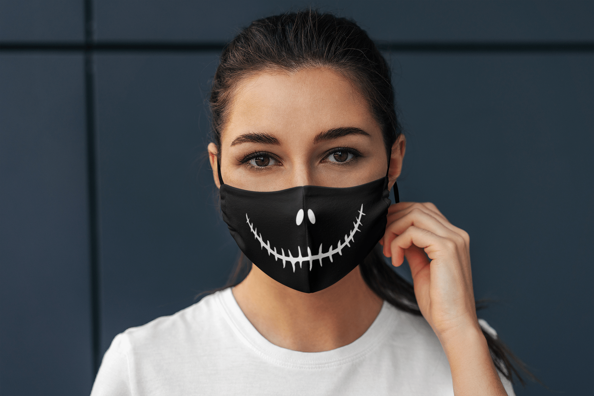 Devil Smile: Printed Tetra Shield Protection Mask Female