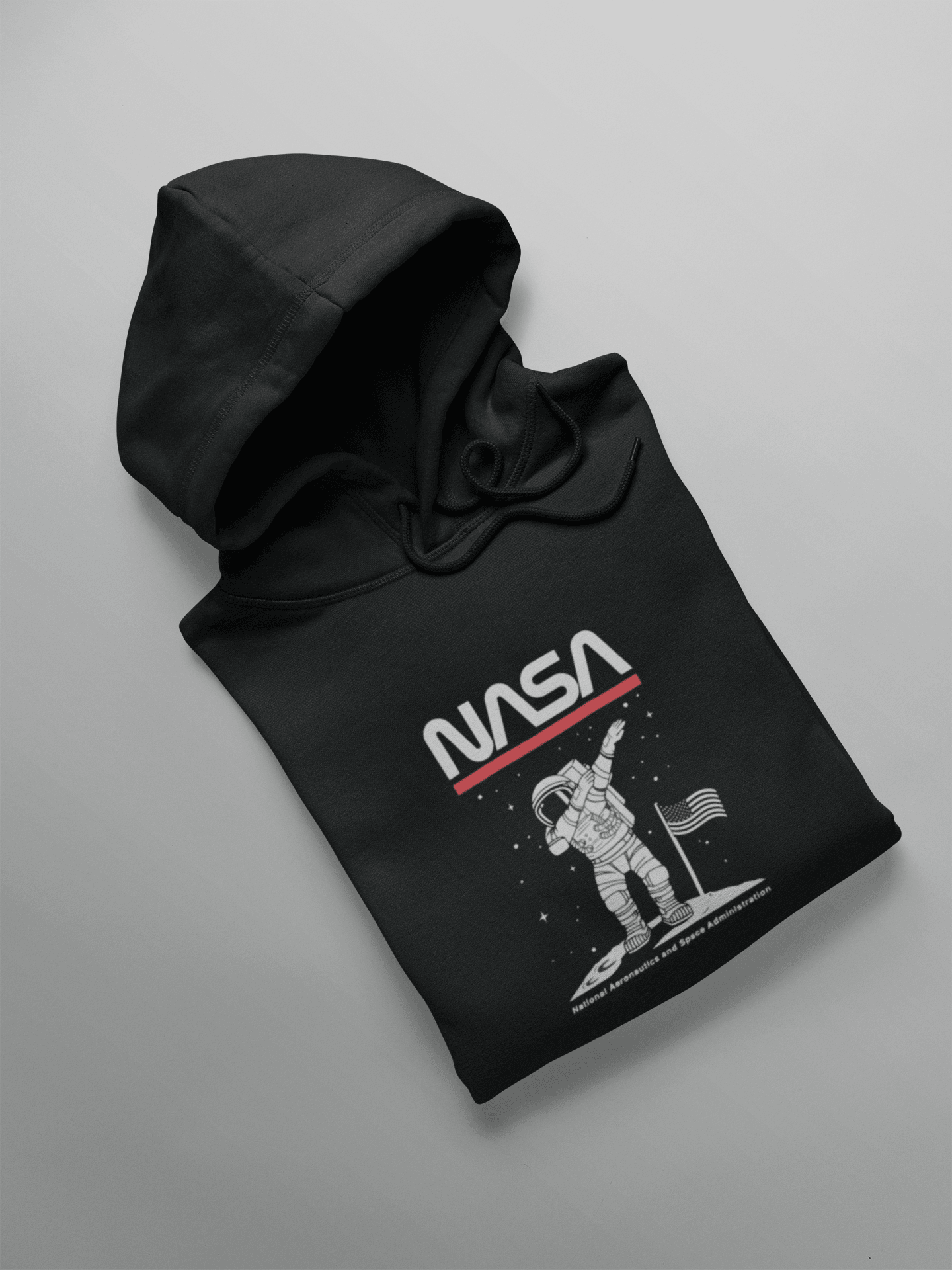 NASA Astronaut Dab: Alien and Space- WINTER HOODIES BLACK