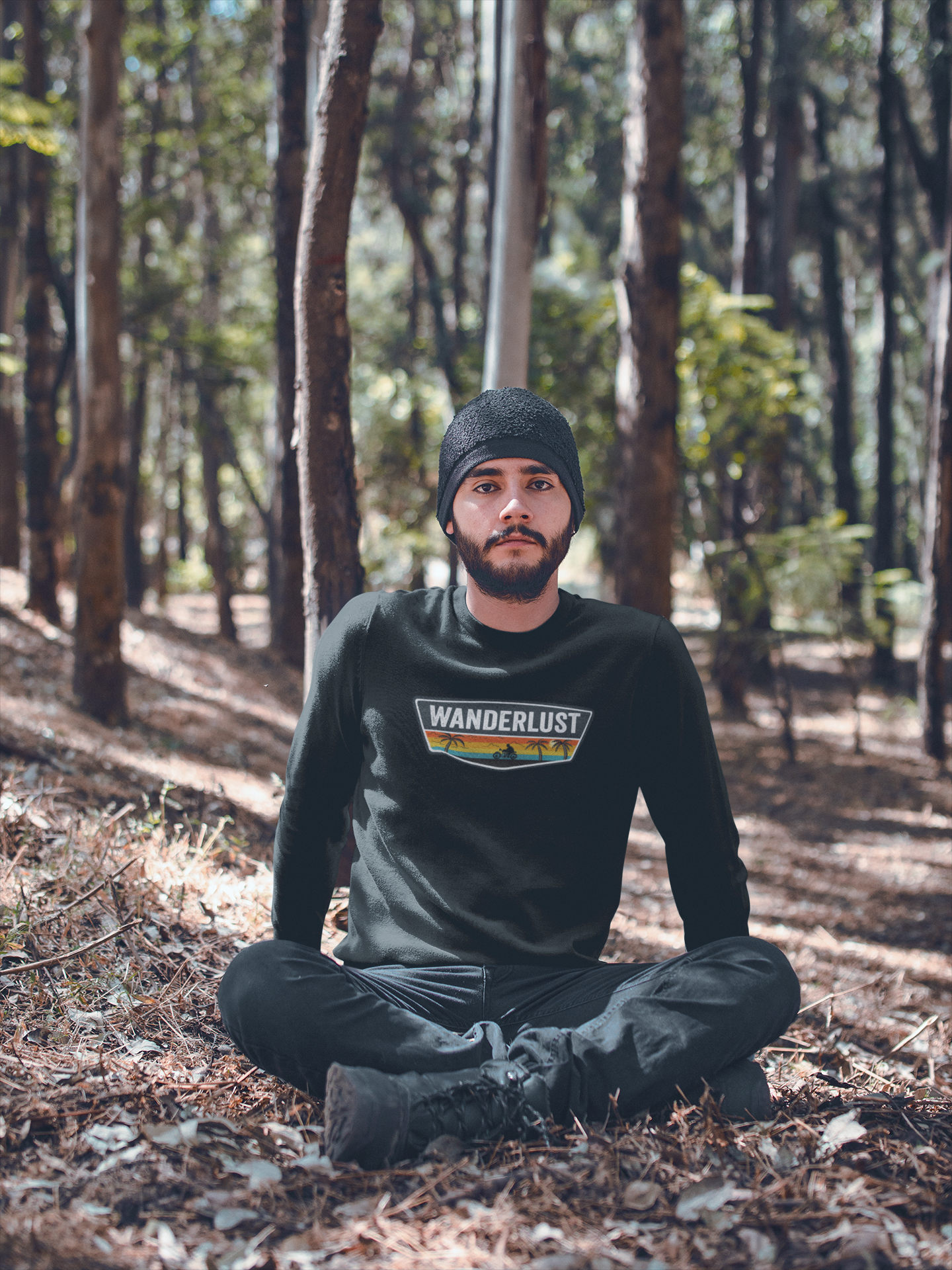Wanderlust : Motoexplorer Club - Winter Sweatshirts BLACK