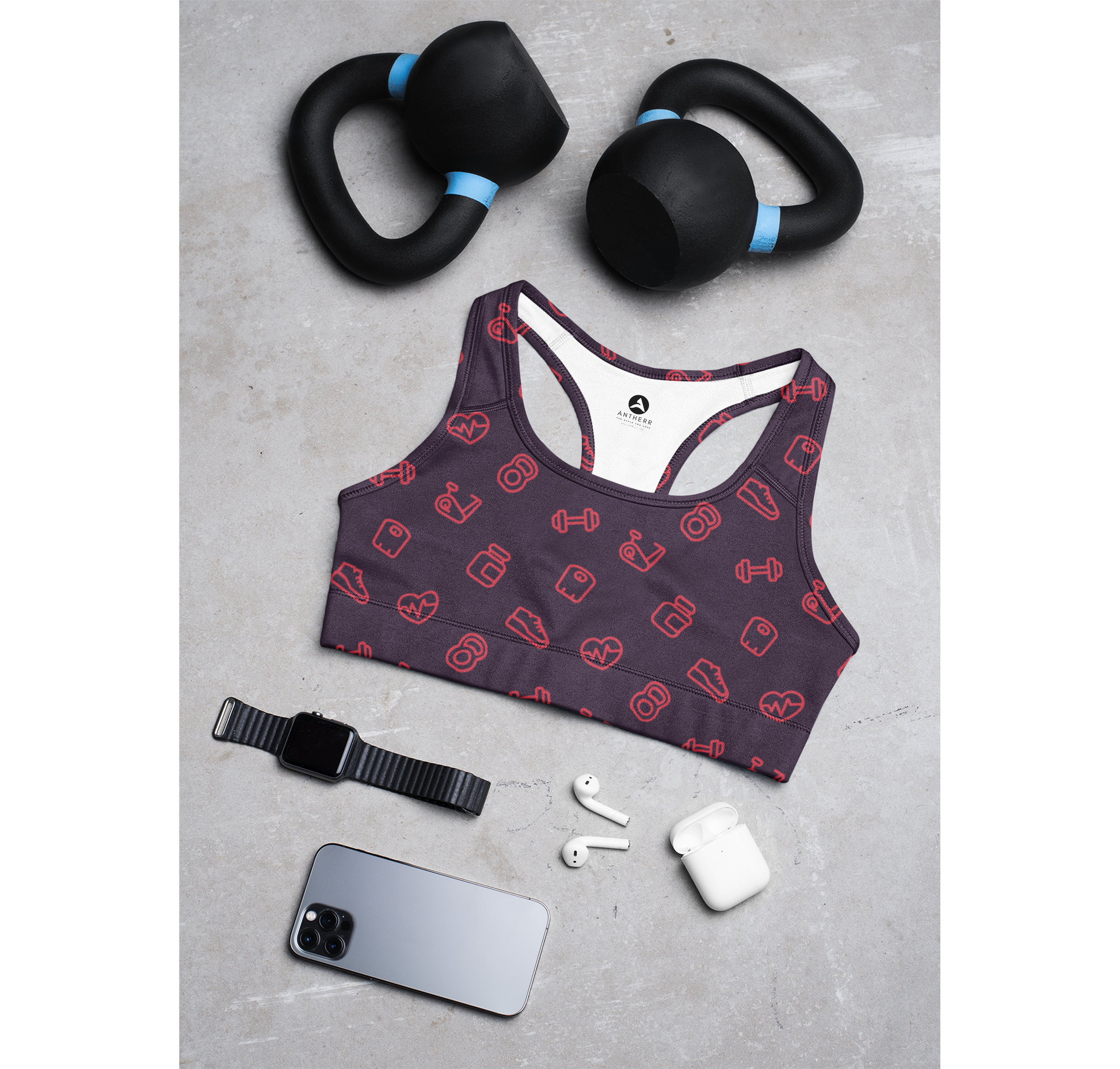 Cool Gym Pattern Sports Bra - Buy Sports Bras Online at Best Price Range in  India by Antherr