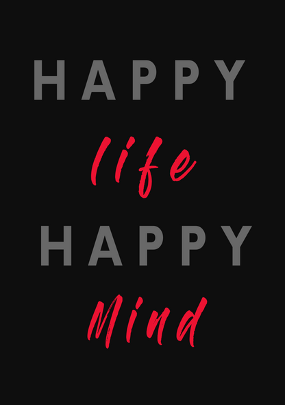 HAPPY LIFE HAPPY MIND SPIRAL NOTEBOOK