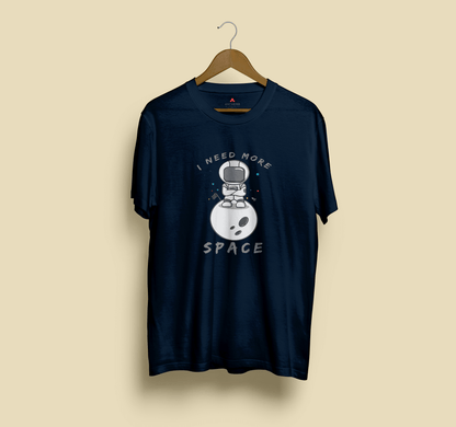 " I NEED MORE SPACE " - HALF-SLEEVE T-SHIRTS NAVY BLUE