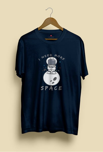 " I NEED MORE SPACE " - UNISEX HALF-SLEEVE T-SHIRTS NAVY BLUE