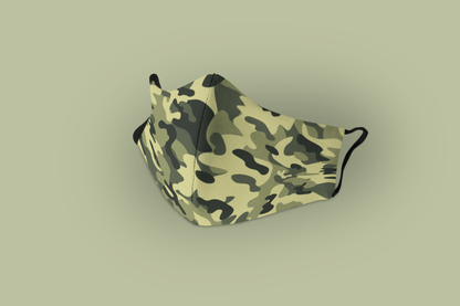 Olive Camouflage : Printed Tetra Shield Protection Mask