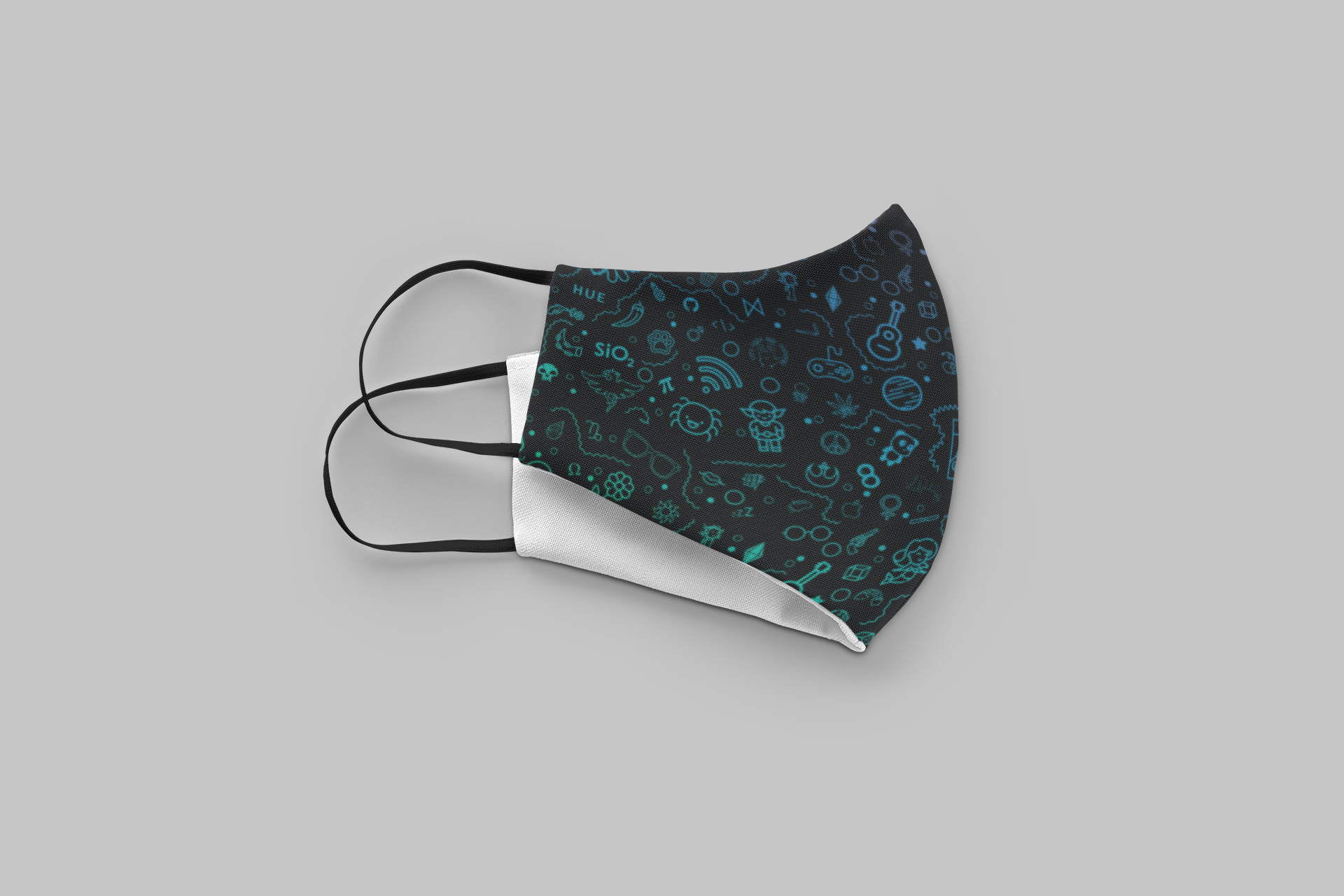 "Techy Doodle"- Printed Tetra Shield Protection Mask