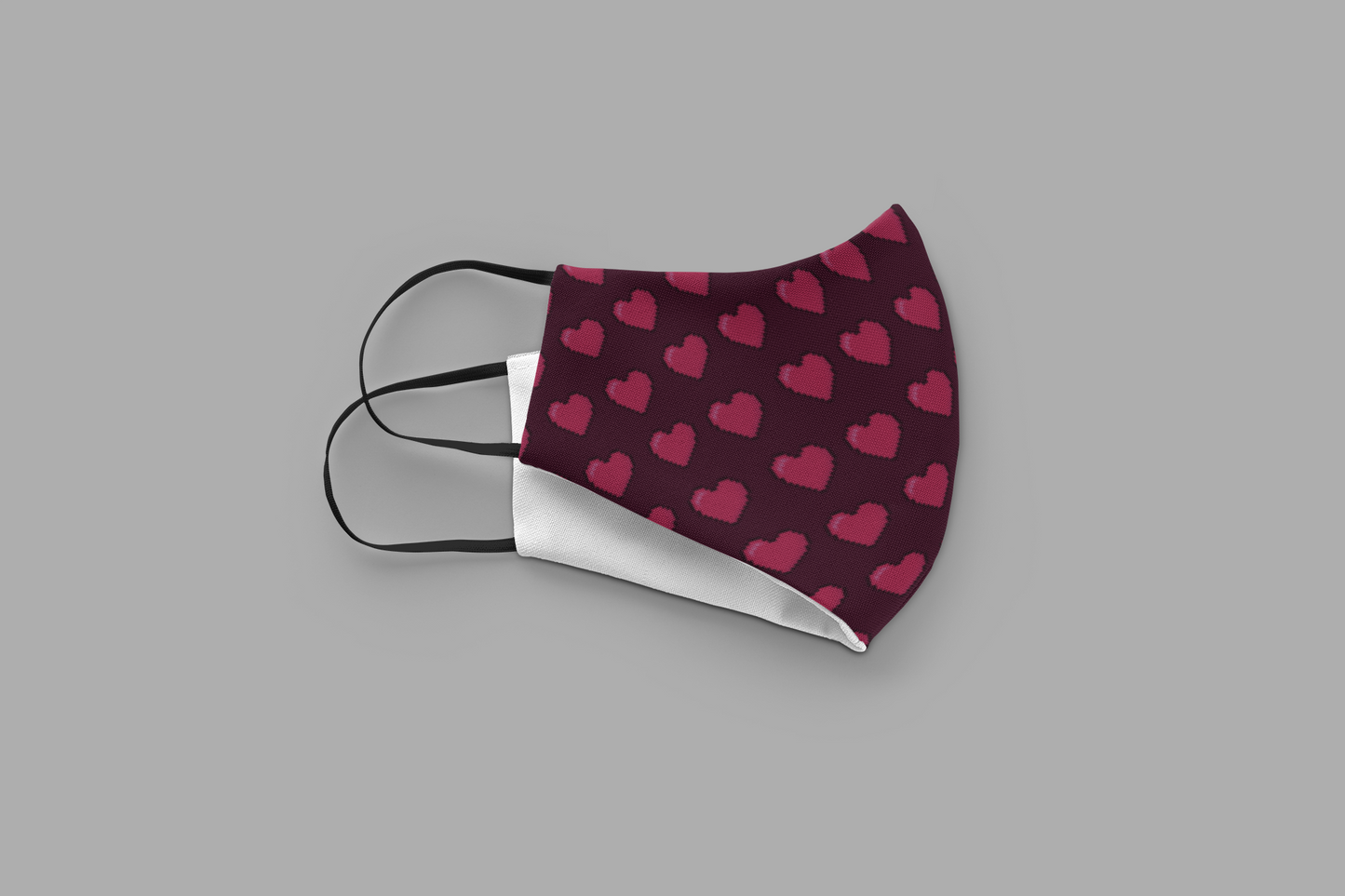 Heart Pattern : Printed Tetra Shield Protection Mask (PACK OF 3)