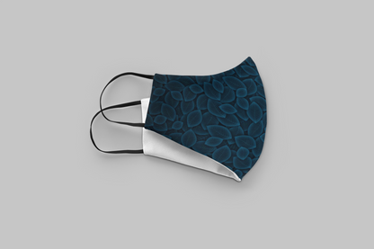 "Blue leave pattern"- Printed Tetra Shield Protection Mask