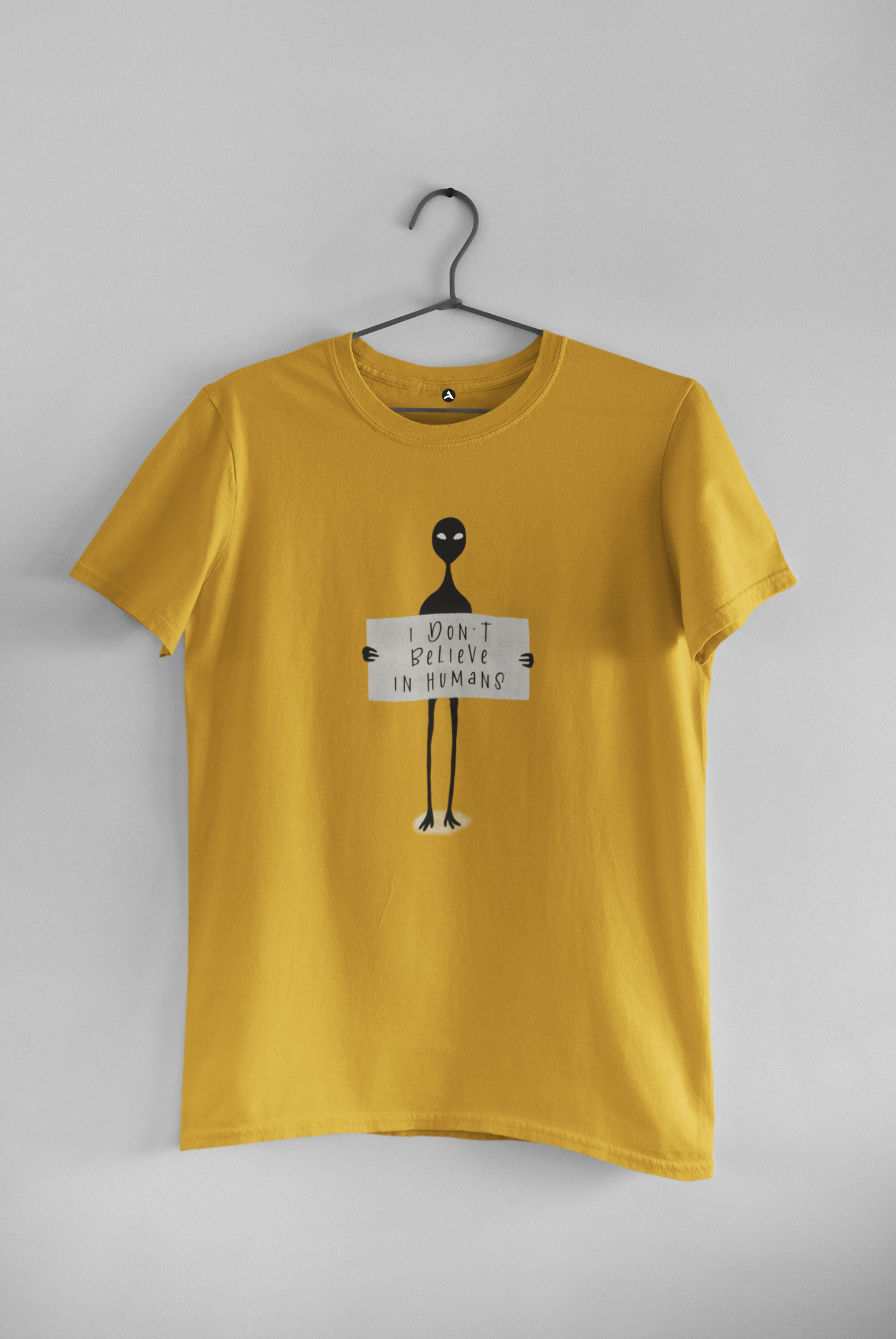 I Don't Believe In Humans : ALIEN & SPACE- Half-Sleeve T-shirts YELLOW